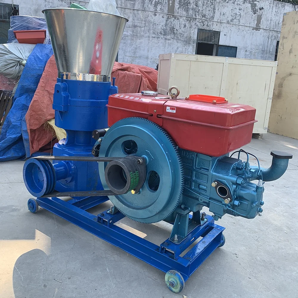 Diesel engine type wood pellet mill machine, pellet making machine on sale