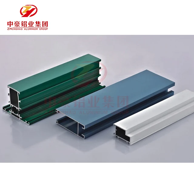  Индивидуальный алюминиевый профиль для мебели зеленая Порошковая алюминиевая трубка модульный окон и дверей компании