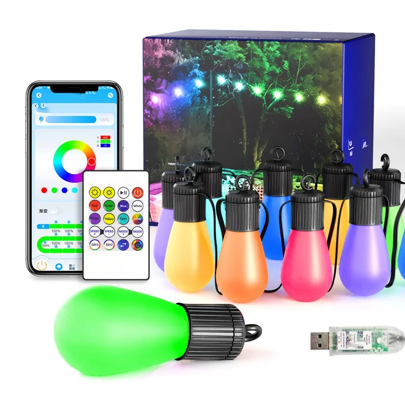 Эксклюзивная скидка от производителя Фэнтезийный шар гирлянда RGB Рождественские огни 5 В USB уличный двор кемпинг Рождество