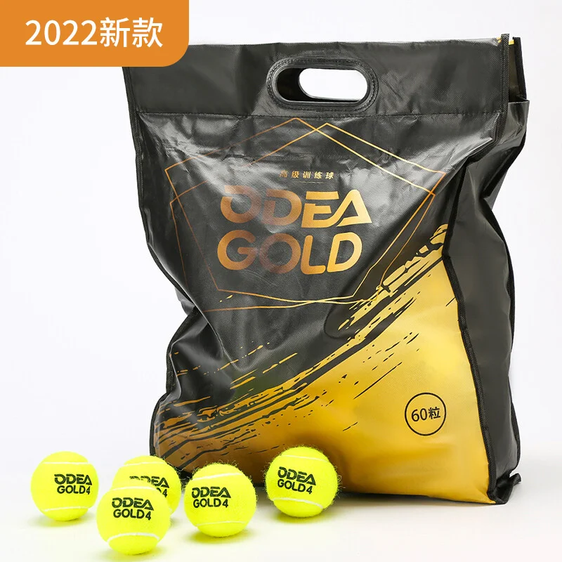 Odear gold Advanced Professional tennis training competition DD3 Non-pressure tennis balls for beginners (60 Pack)