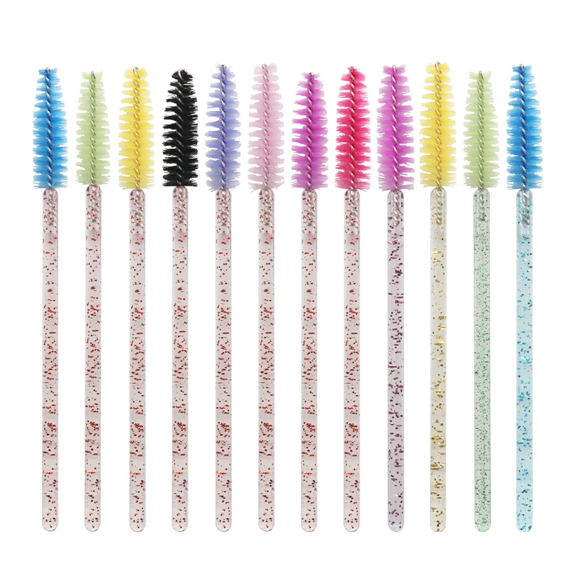 Disposable Crystal Glitter Makeup Brushes glitter mascara wands glitter lash wands