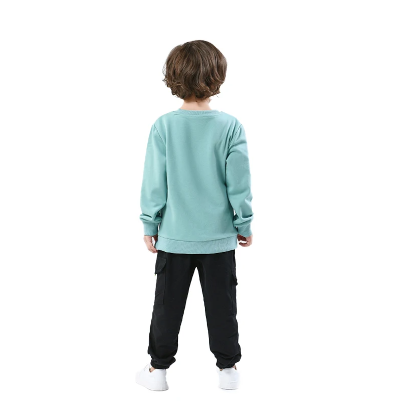 Bulk Price 2 Piece Multi Color Plain Autumn Child Boy Clothing Set
