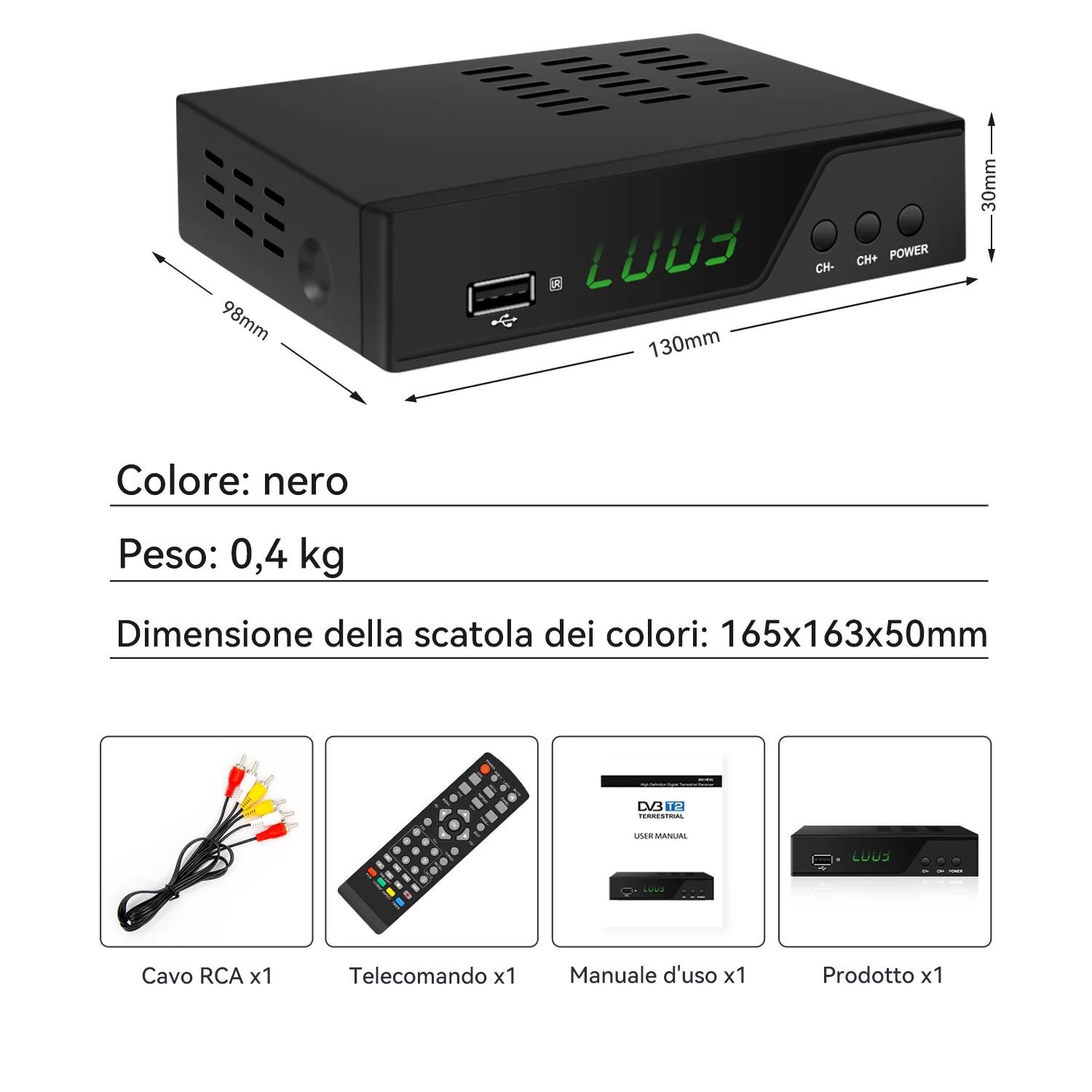 China Factory Price TV box STB h265 Italy Dvb-t2 Modulator Dvb T2 set-top box
