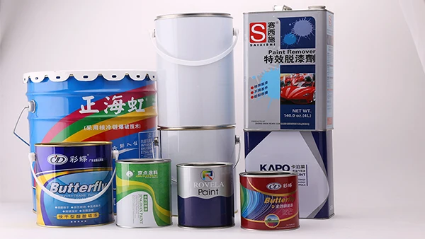 Round Steel Drum Customized Printing Metal Pails 3L Metal Tin Can For Paint