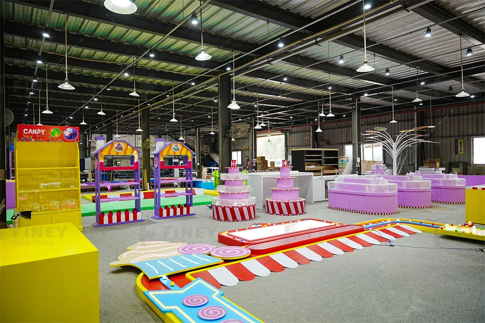 Retail Candy Store Interior Fixture Showroom Decoration Design Candy Shop Display Furniture Showcase For Candy Shop