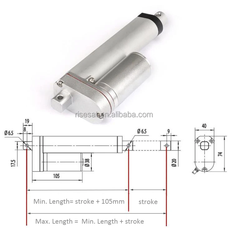 Wireless Remote Control 2pc Linear Actuator System working separately OEM made customized 1500N
