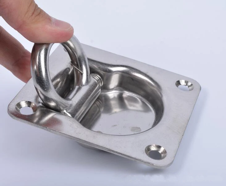 YH1894  Stainless Steel D-Ring Tie Downs D Rings Anchor Lashing Ring for Loads on Case Truck Cargo Trailers RV Boats