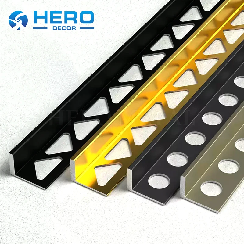 Отделка плитки Заводская индивидуальная металлическая декоративная L-образная угловая алюминиевая плитка отделка края