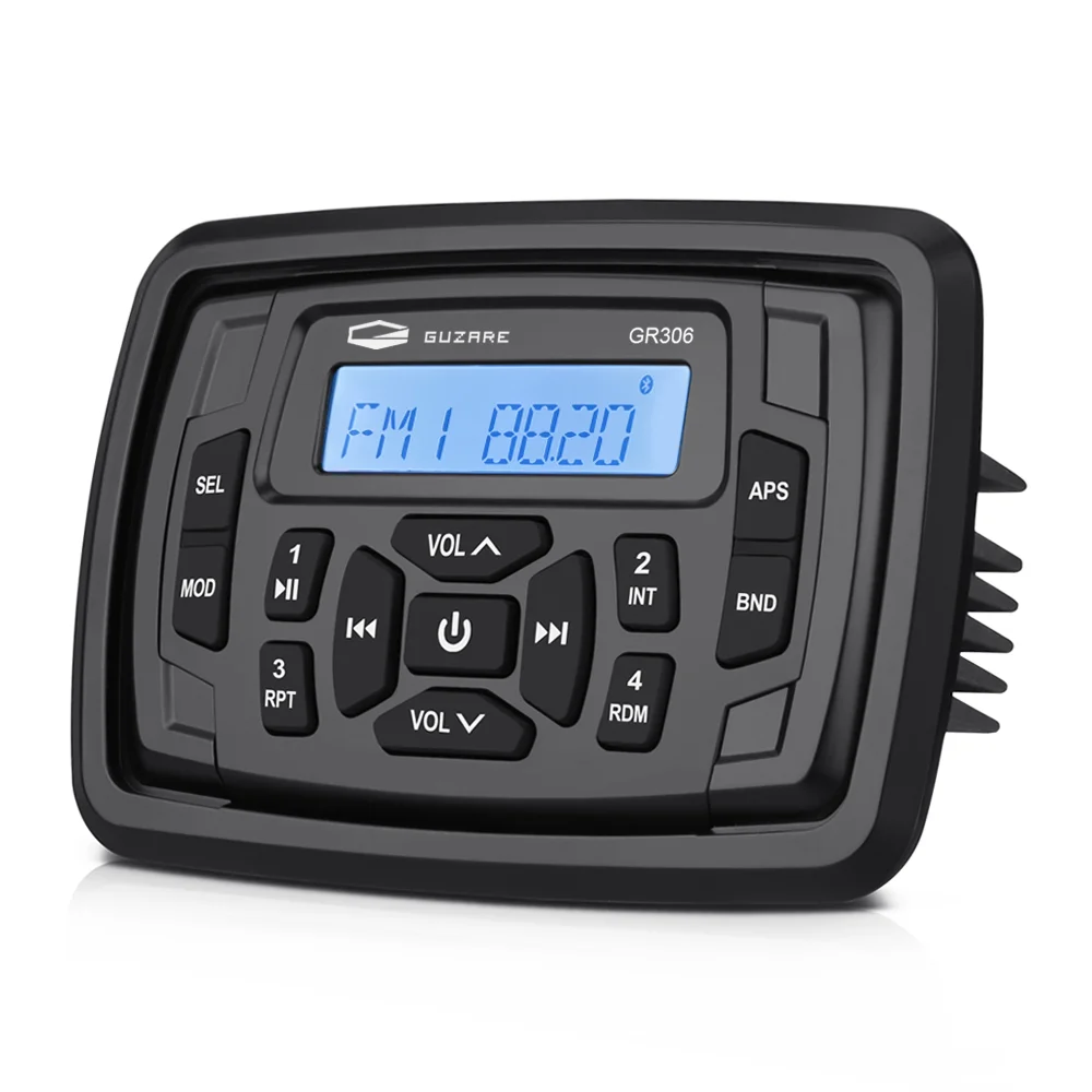 Marine audio BT AM FM Waterproof Boat Stereo marine audio System Head Unit ATV UTV Car