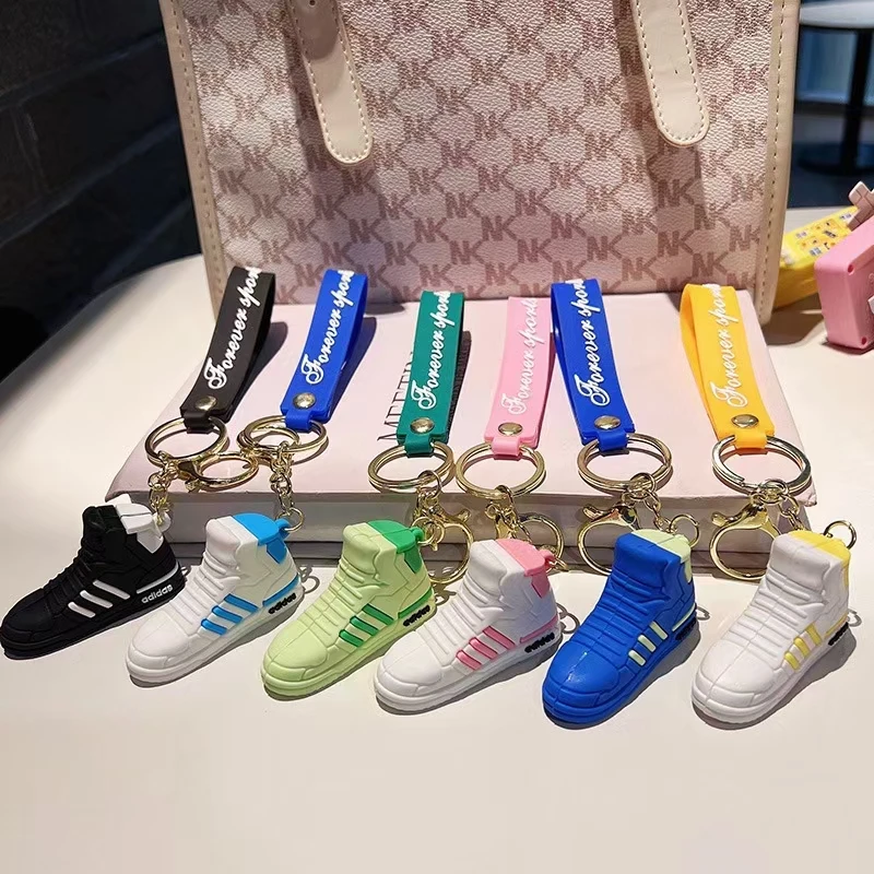 hot sell promotional anime sneaker custom shoe bad bunny red heart cute hello kitty 3d rubber keychain