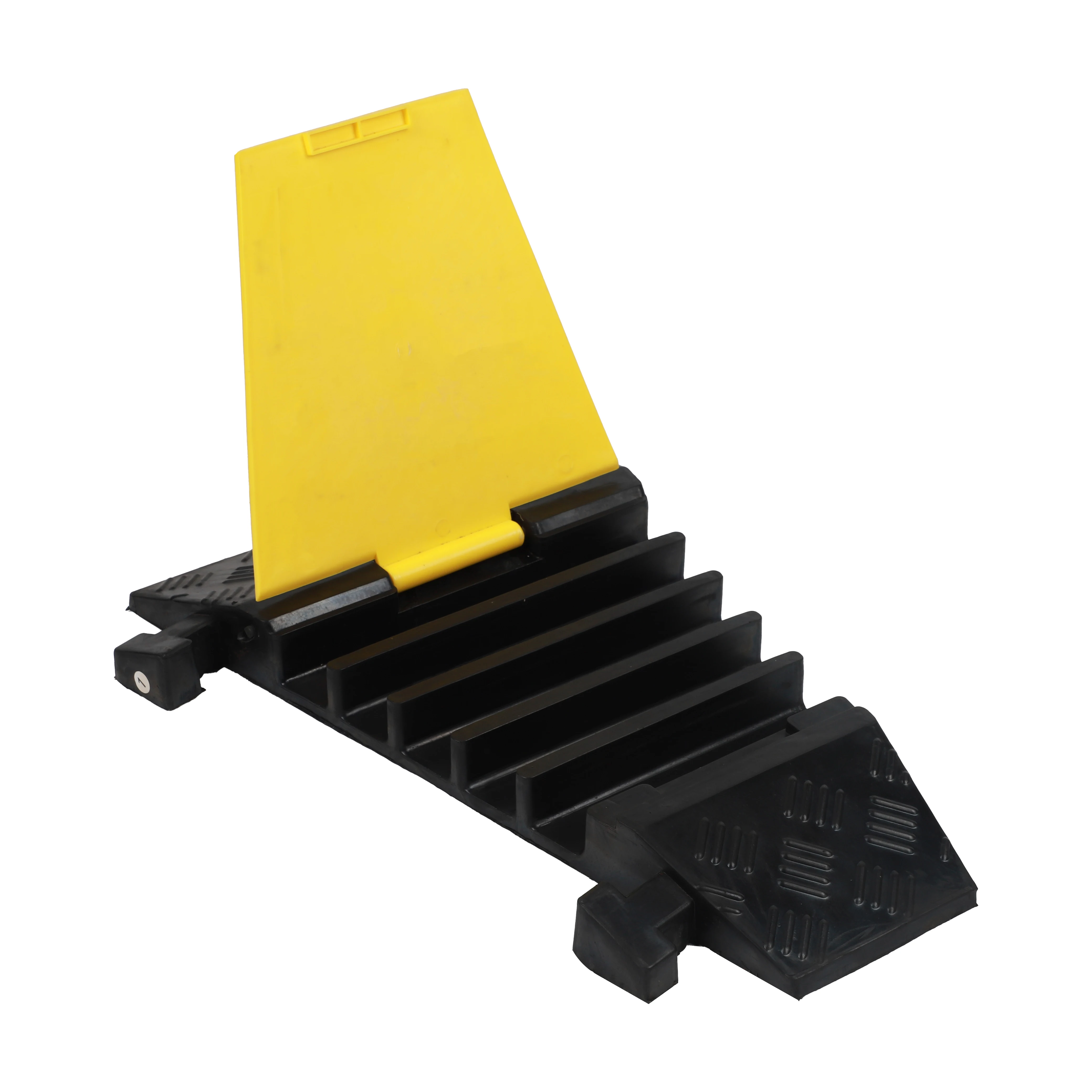 Heavy duty 5 channel wire hose cord pvc protective cover rubber speed hump protection ramp Cable guards cable protector