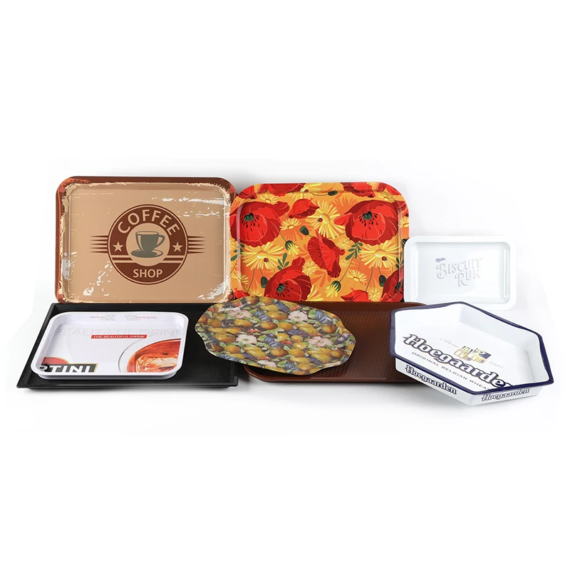 Custom Serving Tray Metal Plastic Metal OEM Brand Beer Tray