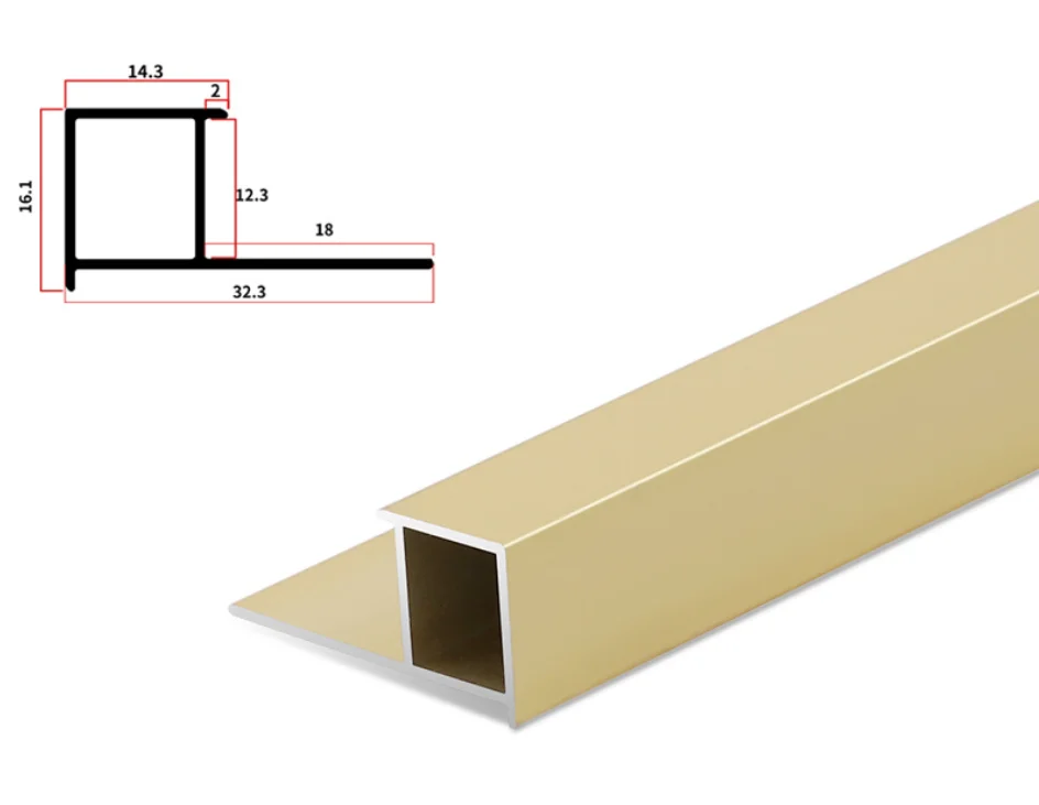 Wall Diamond Curved Accessories Marble Decorative Aluminum Edge Protection Ceramic Square Type White Tile Trims Metal Industrial