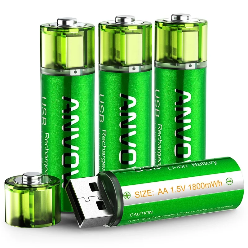 aa rechargeable battery 1.5v usb battery li-ion rechargeable 1800mWh Lithium ion battery
