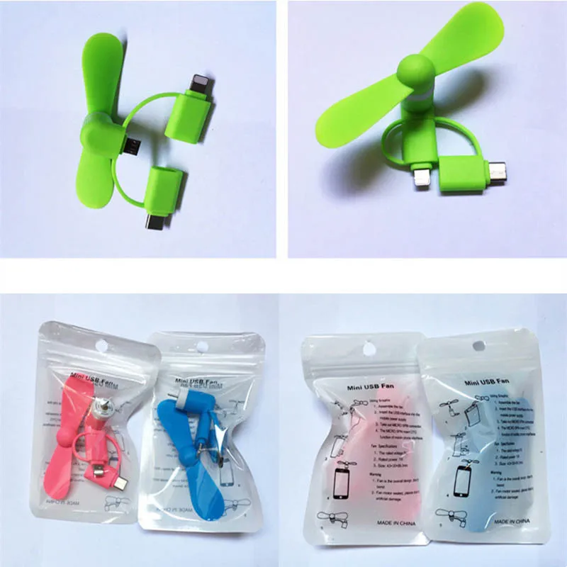 Mini Micro Mobile Phone Fan Usb Gadgets Portable Fan Otg Music As type-c Mini Fan For Android For Iphone 3 in 1