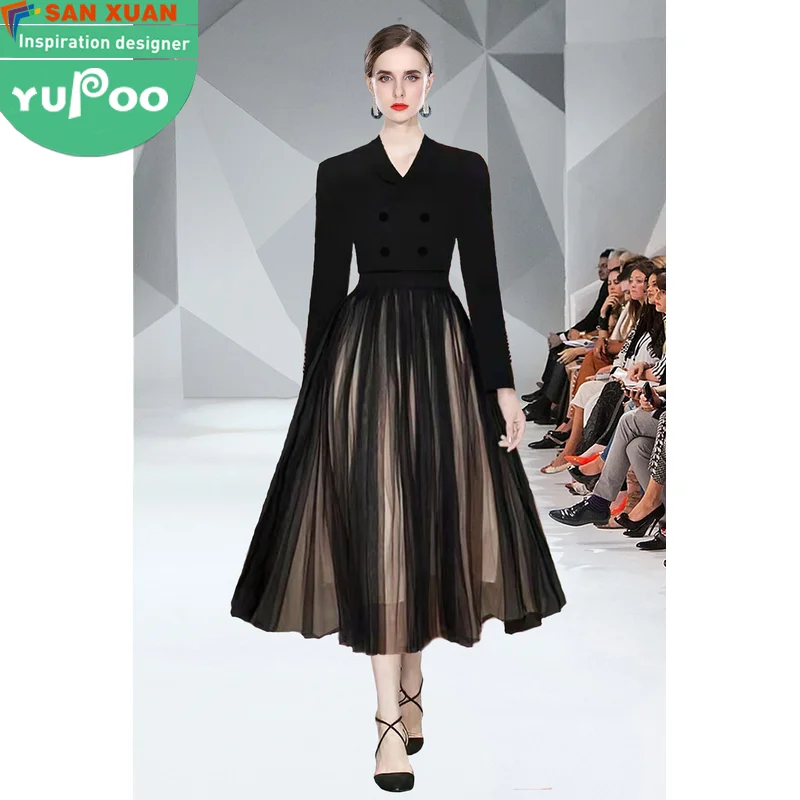 9547-118new arrivals woman clothes wholesale vintage fashion apparel elegant lady floral american long Evening casual Dresses