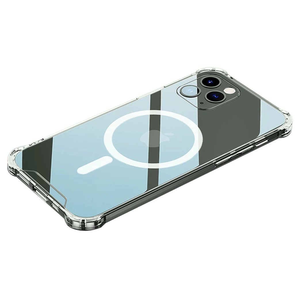 50 шт. бесплатная доставка прозрачный чехол для мобильного телефона iPhone 12 тонкий беспроводной magsafe