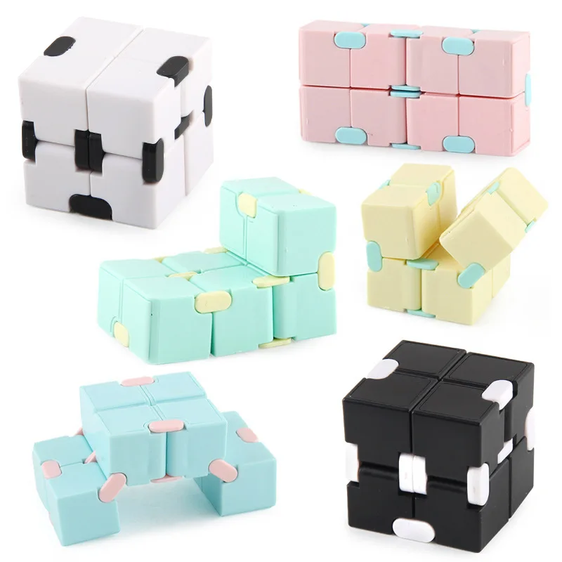 Macaron color party favor kill time magic puzzle flip cube stress relief infinity cube fidget toy for kids and adults