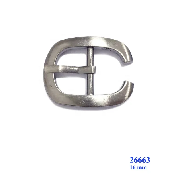 Gunmetal brush finish men metal buckles for shoe with pin 25 mm