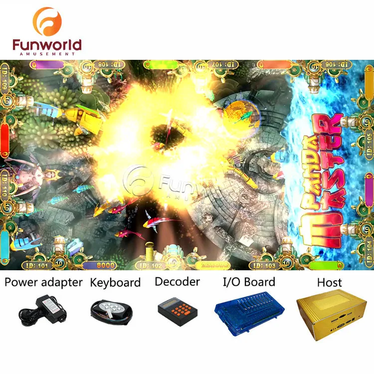 Coin Operated Games Fish Table For Sale Dragon King Fish Hunter Arcade Game Machine Panda Master Game Fishing Boat Mermaid