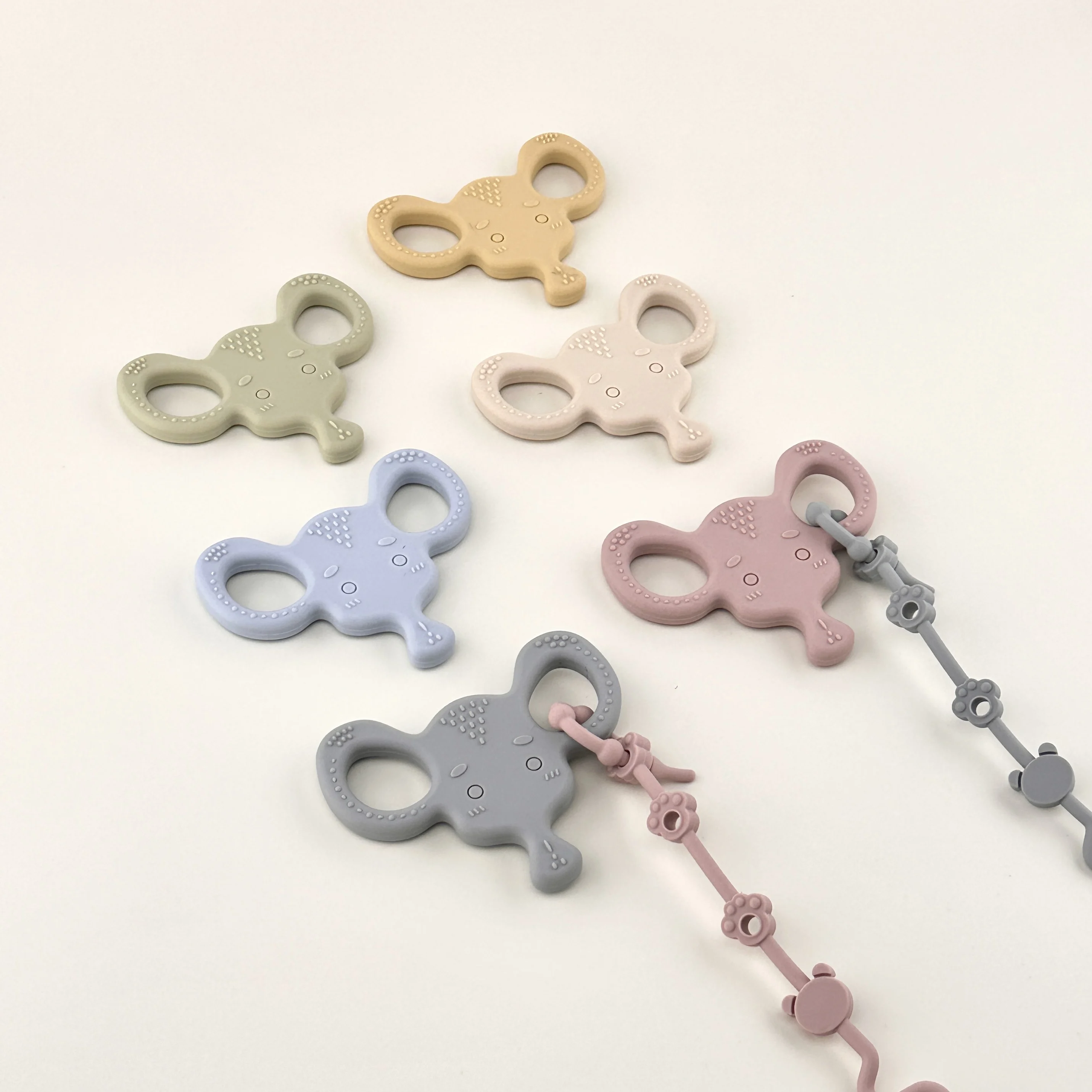 CE molar teeth toy 0-6 months animal silicone elephant baby teether toddlers sensory soothe fidget toy teething rings for babies