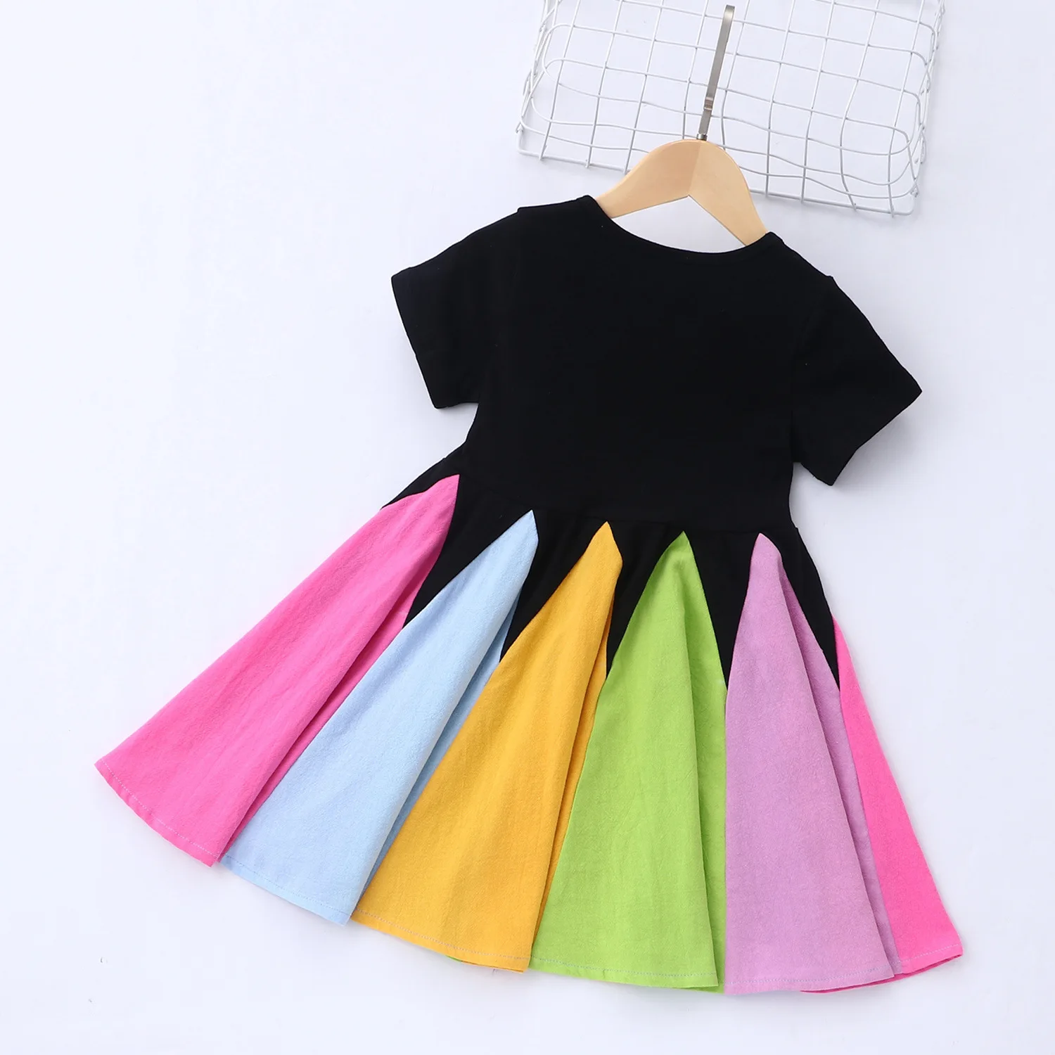 beautiful children dress short sleeve kids milk silk printing dresses friendly clothes child sustainable Dress For Kids