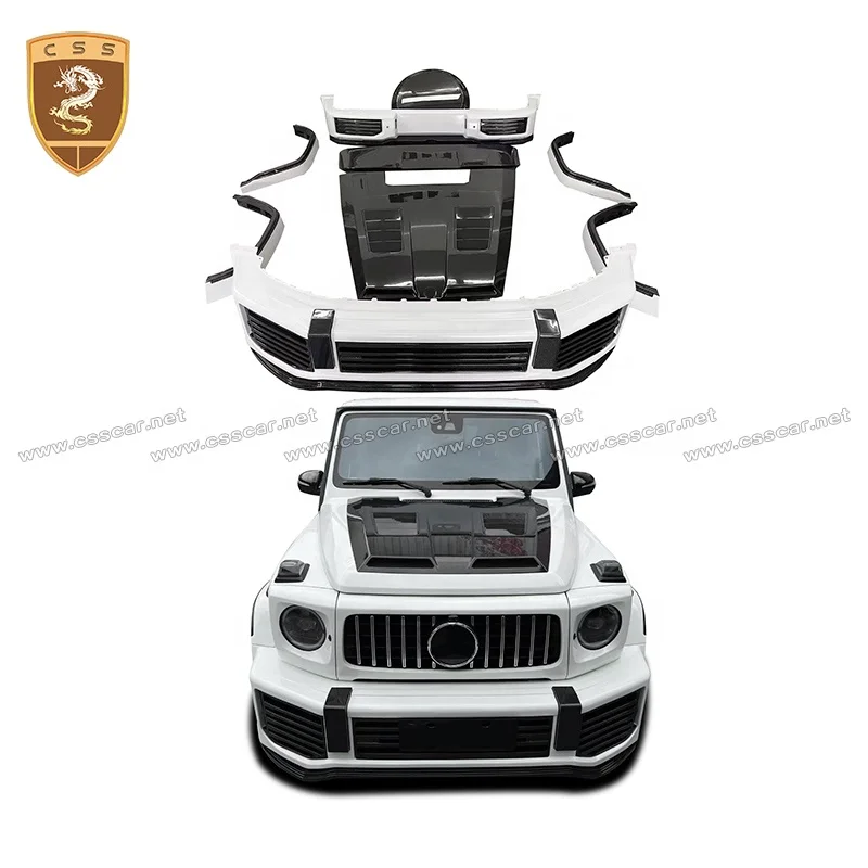 Facelift UBan Style Wide Body Kit For Mercedes Bens G Class W464 Half Carbon Fiber Fender Wheel Arches Front Rear Bumper Bodykit