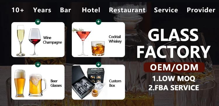 Wholesale Custom logo modern Thickened transparent vampire straw Glassware for Business gifts Christmas gift wine glasses