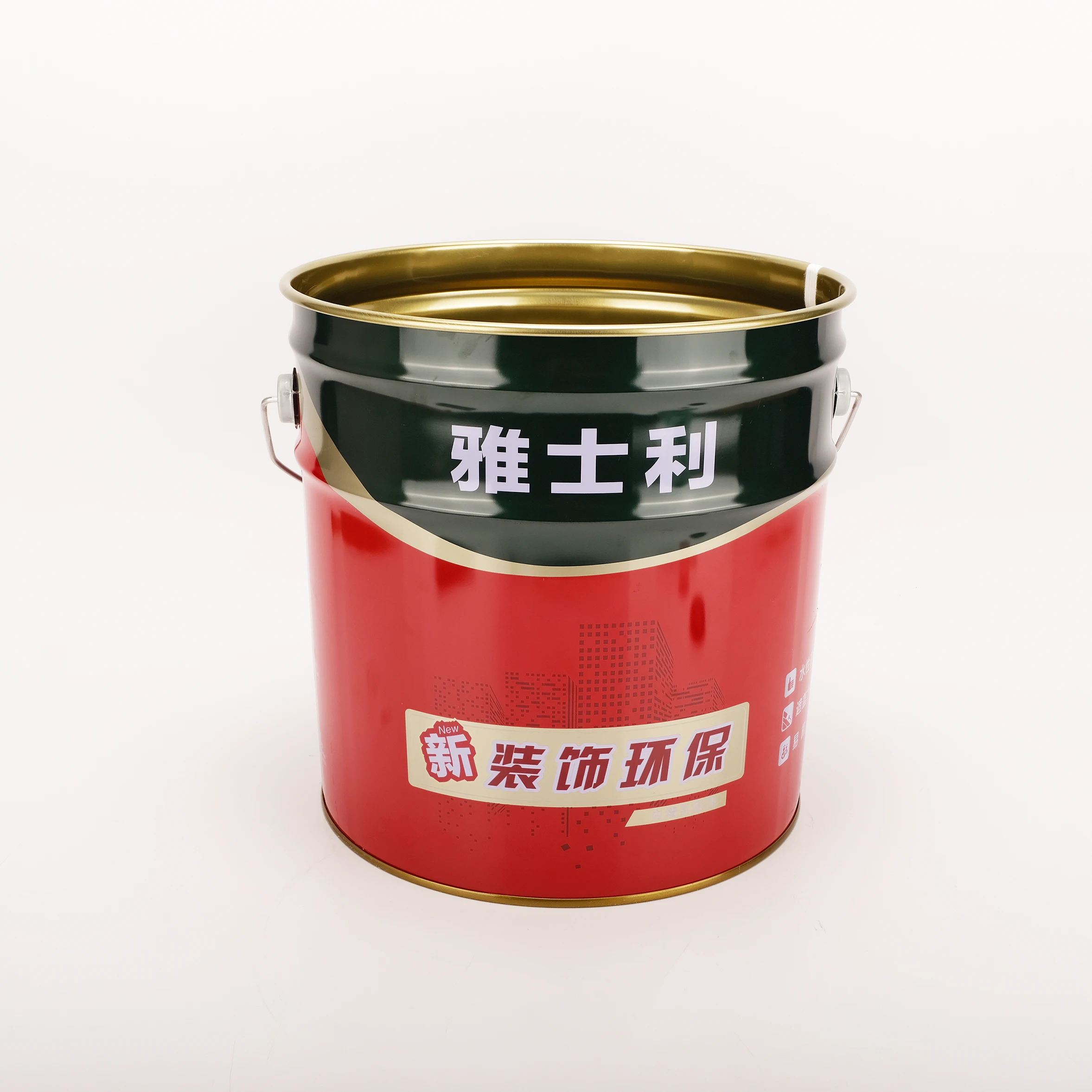 Wholesale 5 Gallon 18 Liter Metal Paint  Pails Bucket For Chemical With Flower Lid