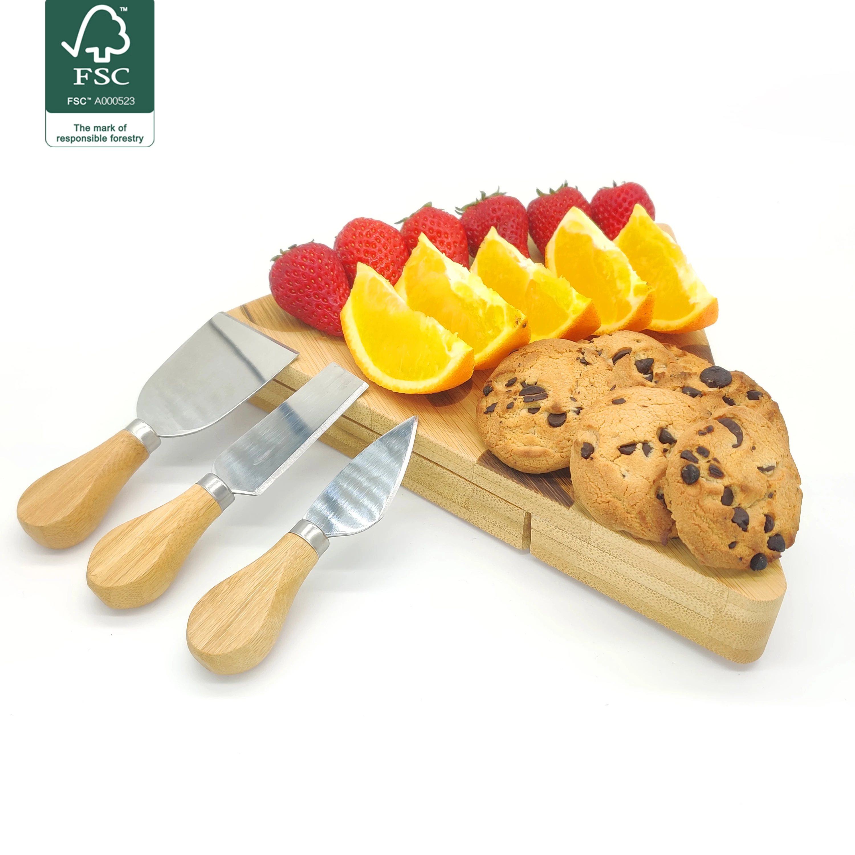 Factory direct sale Chopping block  free sample Bamboo cutting board  wooden cheese board