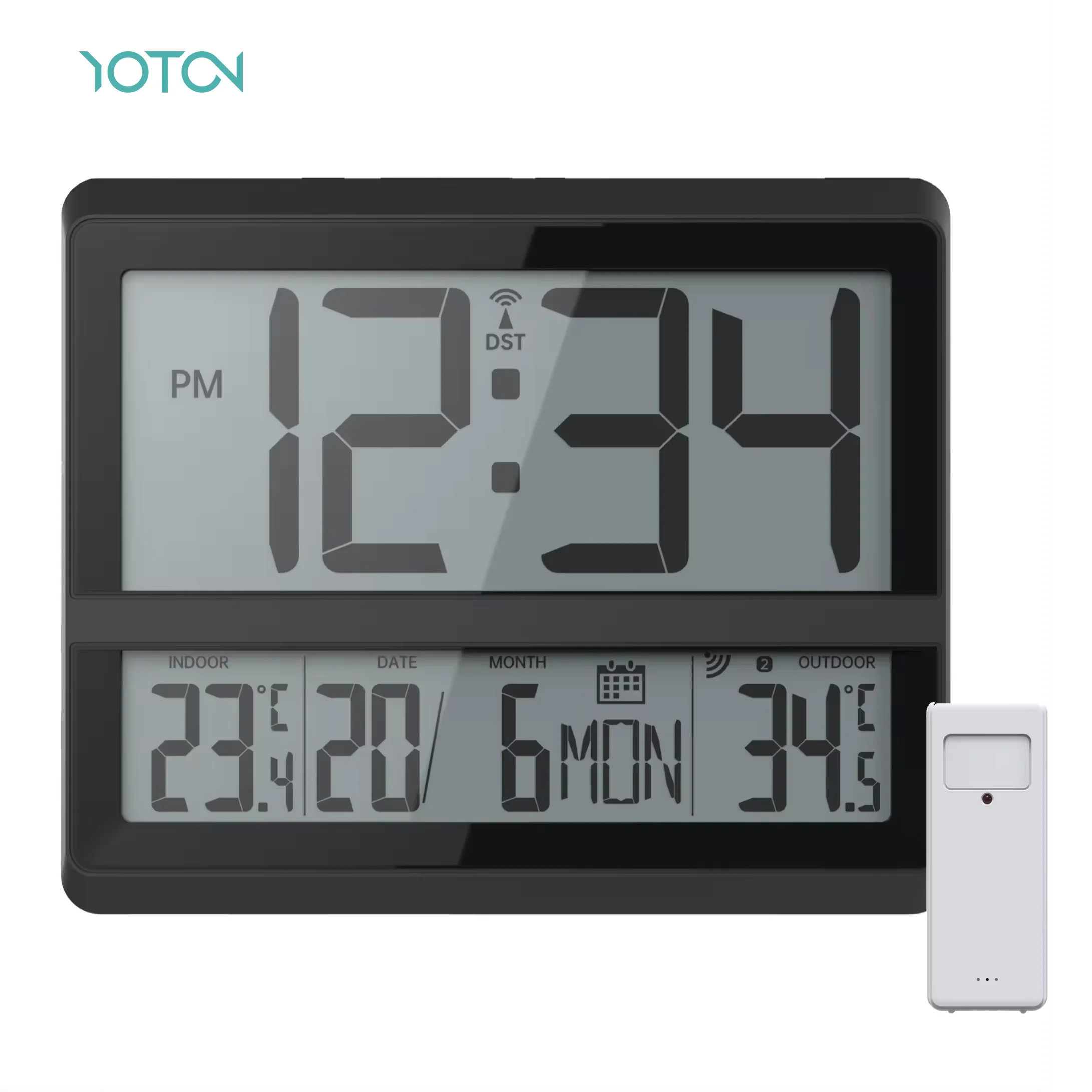 2024 New RC with In/Out temperature big display digital weather wall clock