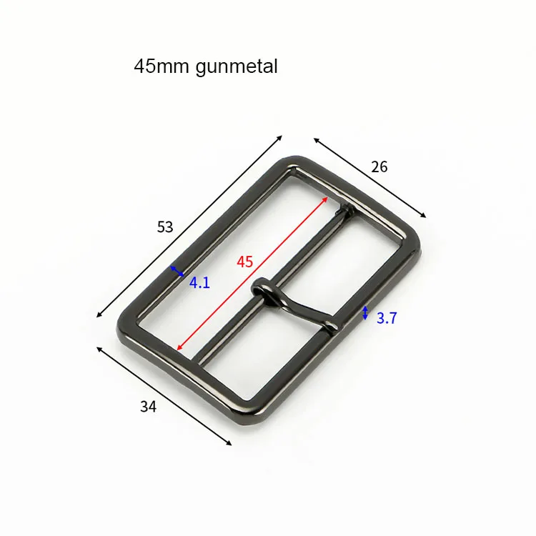 High Standard Quality Adjustable Slider belt buckle 20mm-45mm Metal Square Metal Pin Buckle For Bag
