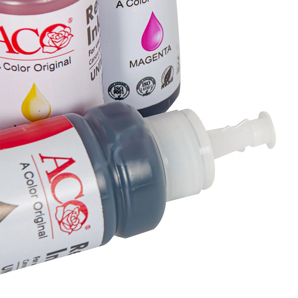 ACO Factory Universal Ink 104 Compatible For Epson Inkjet Cartridges Office Print ODM OEM Color Bottle