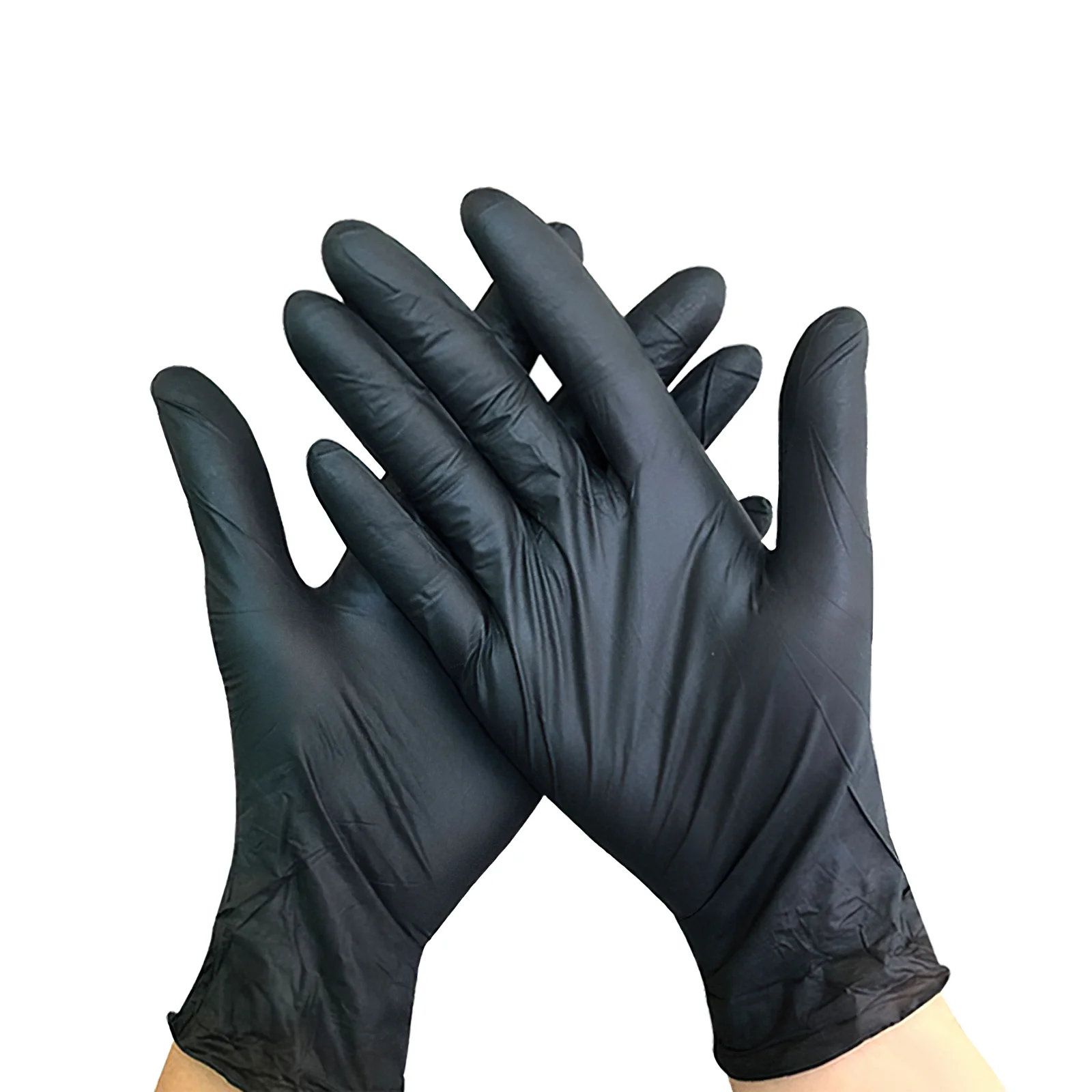 100 Uds guantes de nitrilo puro sin polvo guantes desechables de trabajo de laboratorio de alta elasticidad