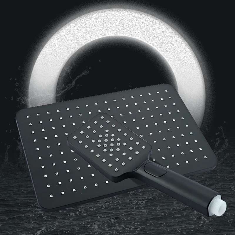 Thermostatic Shower Set Black Luxury Mixer Tap Digital Display Bath Faucet Bathtub Faucets Bathroom Shower Set Rainfall Taps