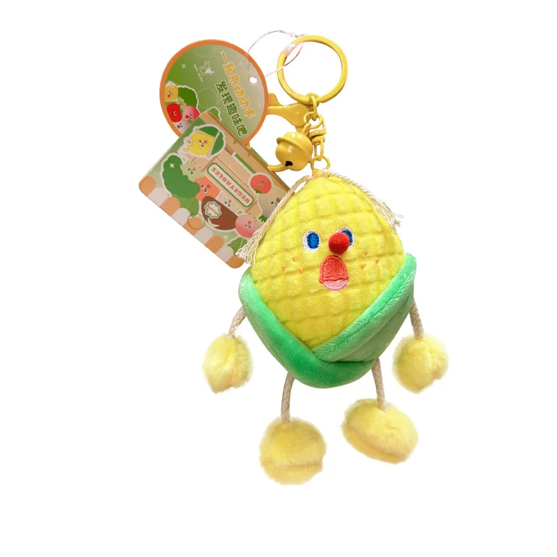 Scream Vegetable Plush Toy Tensile Elongation Figure Key Chain Creative Toys Tomato Corn Potato Soft Stuffed Doll