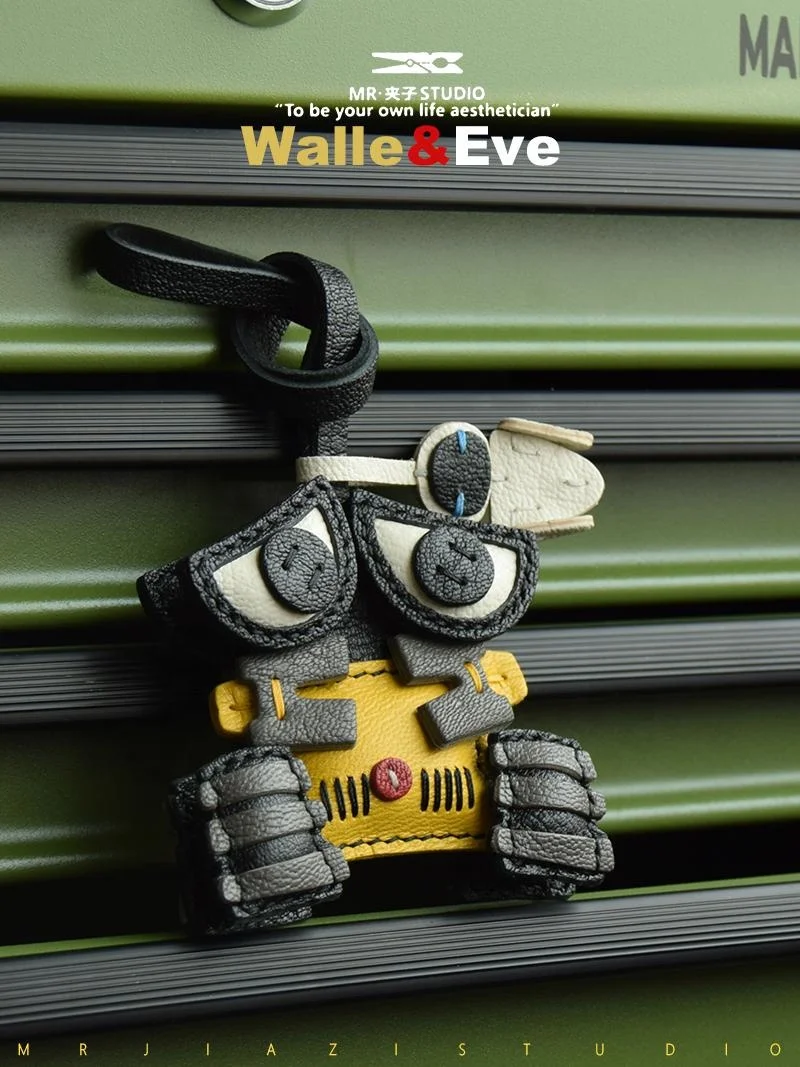 Zenos Handmade Leather Bag Ornaments Xiao Bai Car Key Pendant Customized by Xiao Huang