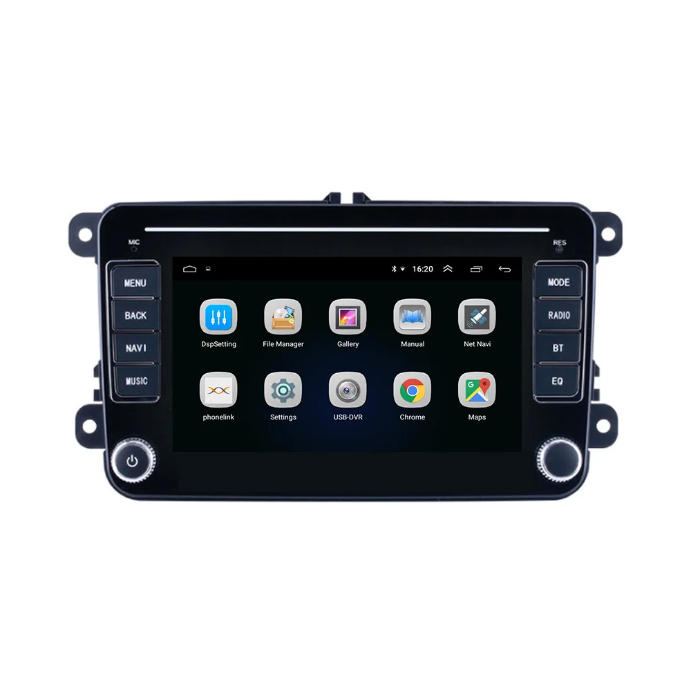  Автомагнитола 2DIN 7 дюймов Android Gps-навигация BT Wi-Fi для Volkswagen Vw Skoda Golf