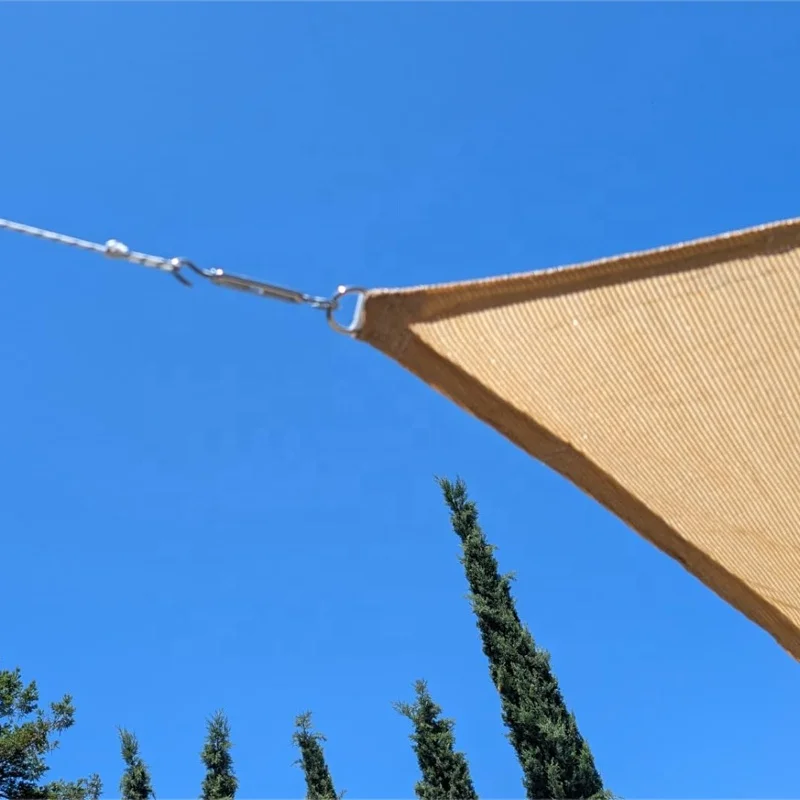 FULE Top-Rated Triangle 12*12*12 Sun Shade Sail For Sale Canopy Heavy Duty Waterproof 2m X 2m Sun Shade Sail Hardware Kits