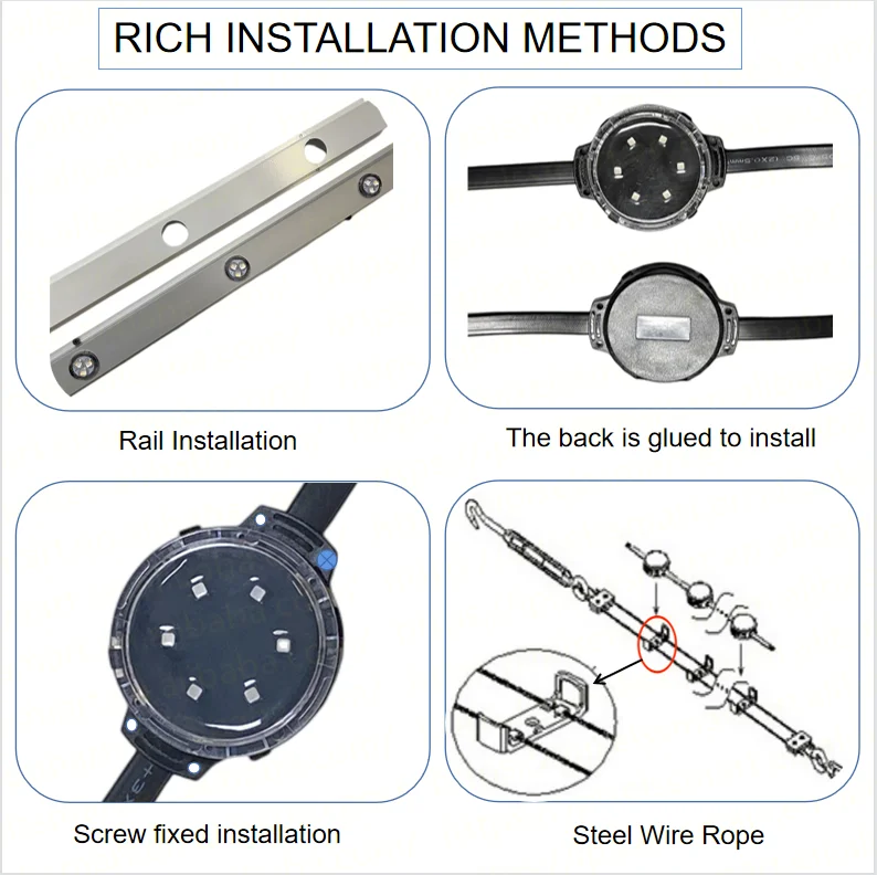 Hot Selling Rgb Rgbw 24V DMX512 LED Point Light Wall Outdoor Building Background House Decor