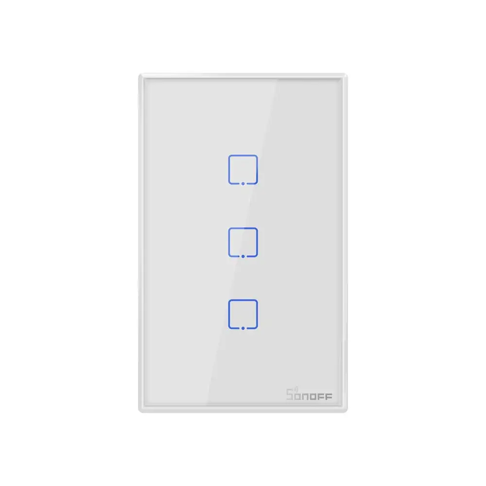 
Sonoff TX T0 US 3C Smart Light Switch Wi-Fi Wall Switch Remote Control with Timing Function No Hub Needed (3Gang) 