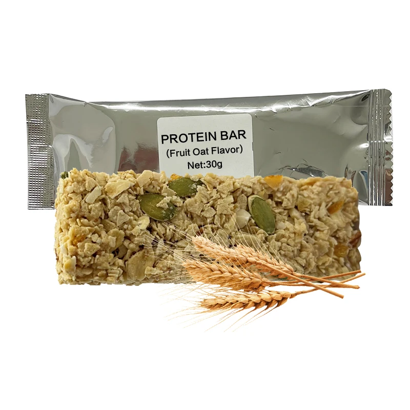 OEM LABEL Non GMO Honey Oat Fruit Bars Oatmeal Crumble Bars Healthy Snack Bar high quality add peanut butter fruit granules
