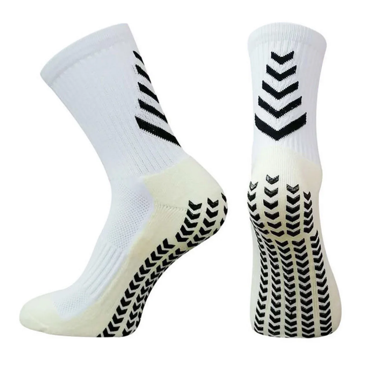 Unisex Anti-Slip High-ankle Athletic Socks Custom Knitted Grip Socks Travel Soccer Football Canoe Hiking Spring Sports Men Boys