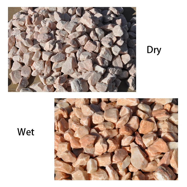 high quality of pink color HB-005  for landscaping and street roadside gravel  aggregate stone