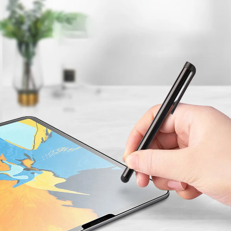 100 шт./лот стилус для емкостного сенсорного экрана IPhone IPad IPod Touch подходит других смартфонов планшетов металлический