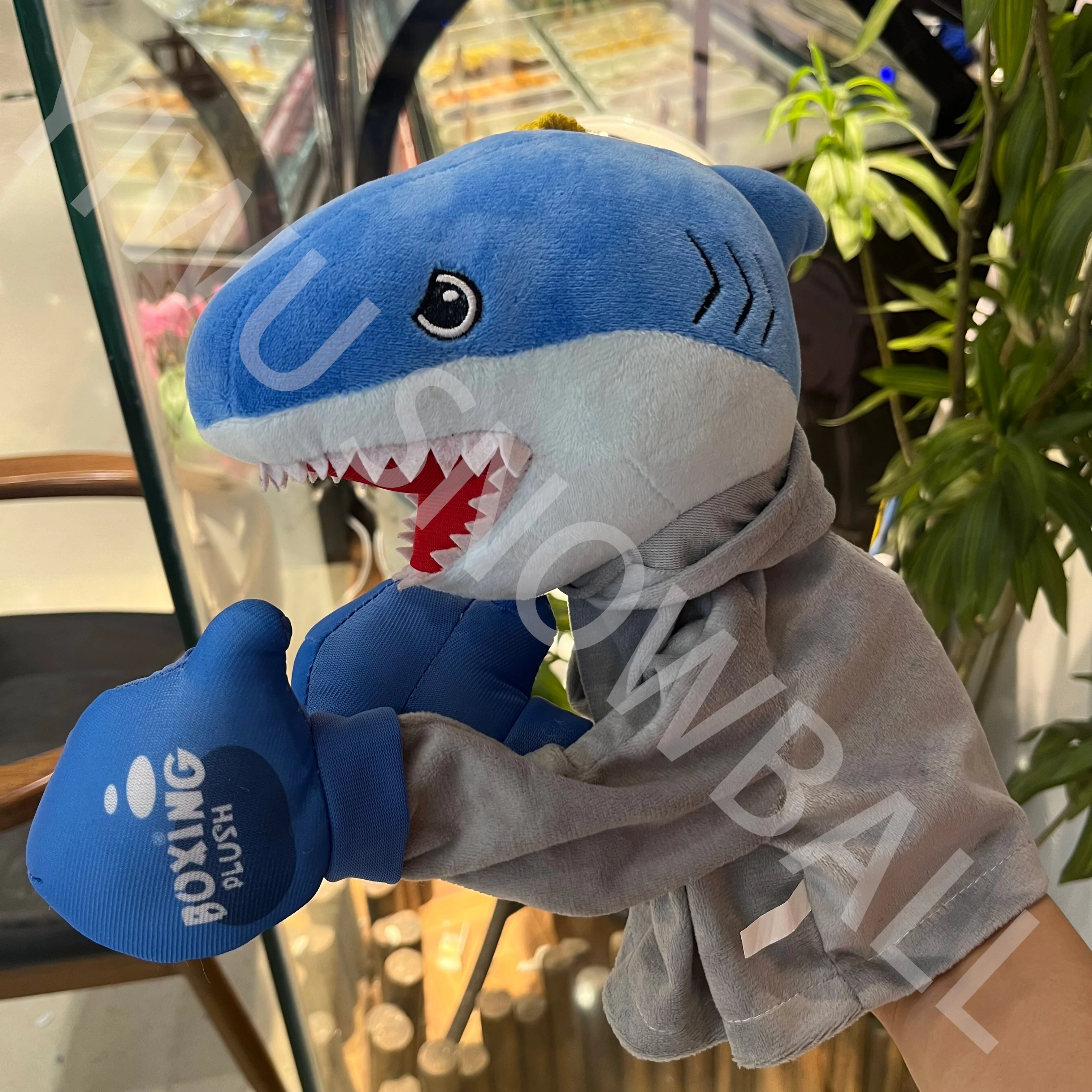 New Indoor SportToys Interaction Boxing Plush Shark Cute Cartoon Soft Stuffed Animal Punching PK Boxing Shark Children Toy