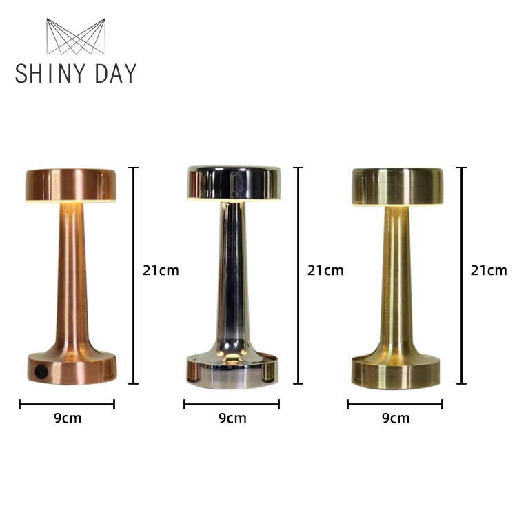 Personality Fashion Decoration Acrylic Iron USB Charging Touch Control Coffee Party LED Table Lamp