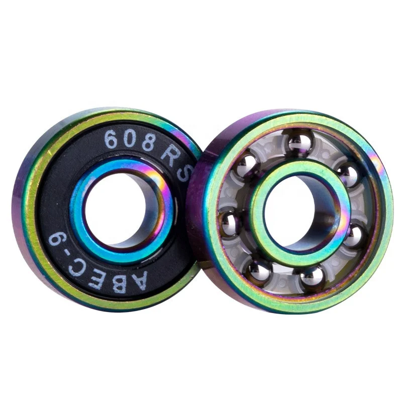 Fast Skates Skating Wheels Integrated Drift Board Wheel Bearing 608 Black Colorful 8x22x7 8 PCS Skateboard Parts Bearing