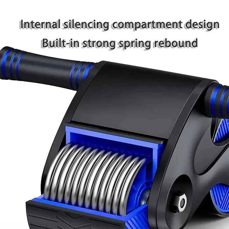 Automatic Rebound Abdominal Wheel Double Round Wheels Roller Domestic Abdominal Exerciser Wheel Gym Equipment For Core Workouts