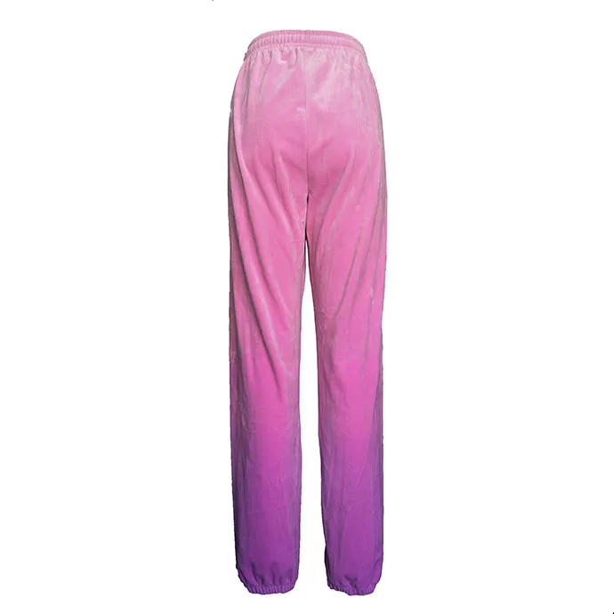 
Wholesale Custom Casual Ladies 230gsm 95% poly 5% ea velour Lounge Sleepwear Women Loose Pants 